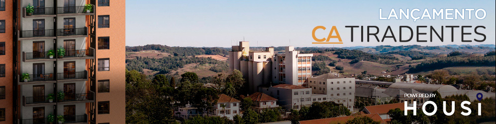 Lançamento: CA Tiradentes, externa do prédio com a vista de bento gonçalves ao fundo